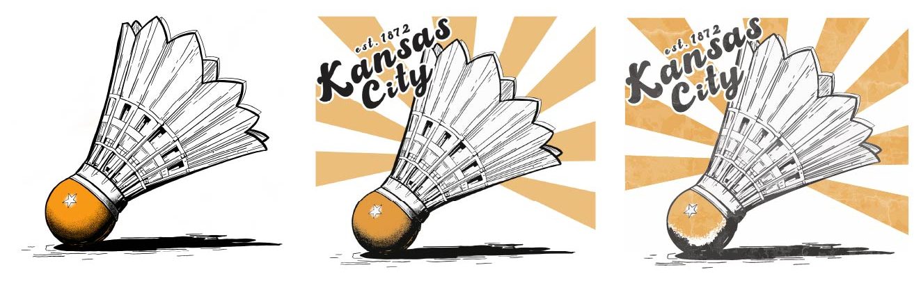 Kansas City Shuttlecock Sculpture 4" × 4" digital illustration inspired by the Shuttlecock Sculptures in lawn of the Nelson-Atkins Museum of Art. Medium: Adobe Illustrator and Procreate