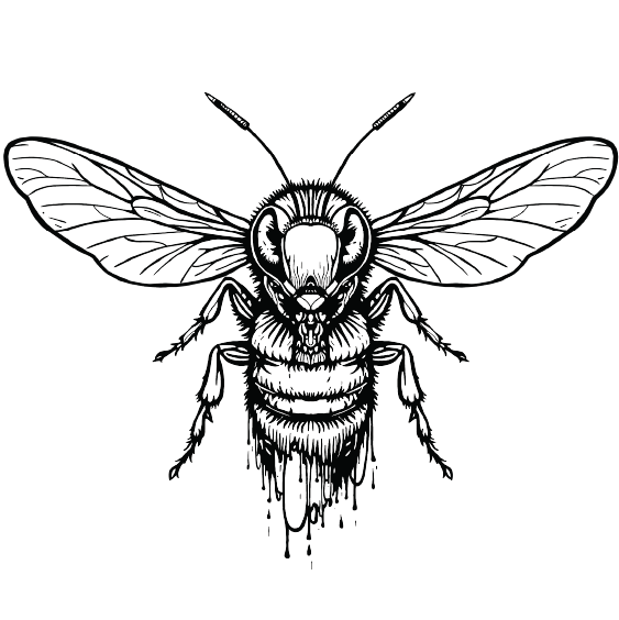 Emporia State Hornet Graphic
3" × 3" digital illustration of a hornet.
Medium: Adobe Illustrator and Procreate
